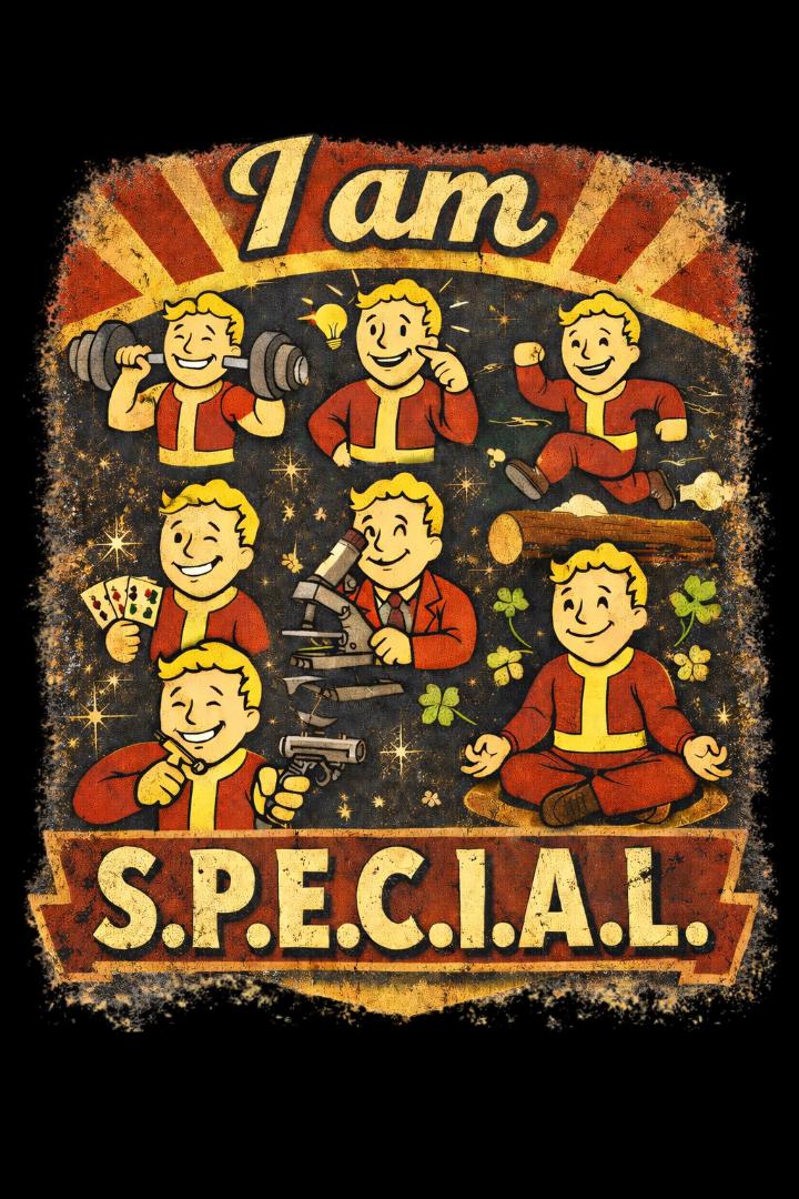 I Am Special Retro T Shirt | Vintage 50s Cartoon Graphic Tee | Positive Affirmation Black Shirt