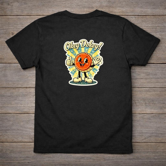 Okey Dokey! Retro Bottle Cap T-Shirt | Vintage 50s Cartoon Graphic Tee