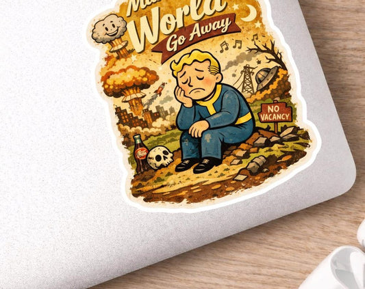 Retro 50s Fallout Style Sticker